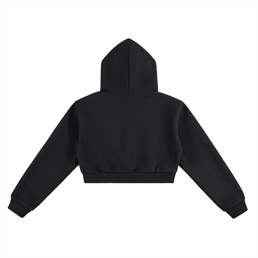 Padelism Wellness Club Cropped Hoodie - Black