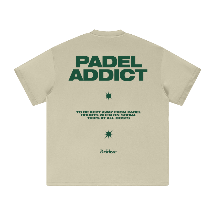 Padel Addict - Heavyweight T-Shirt — 100% cotton padel t-shirt designed in London