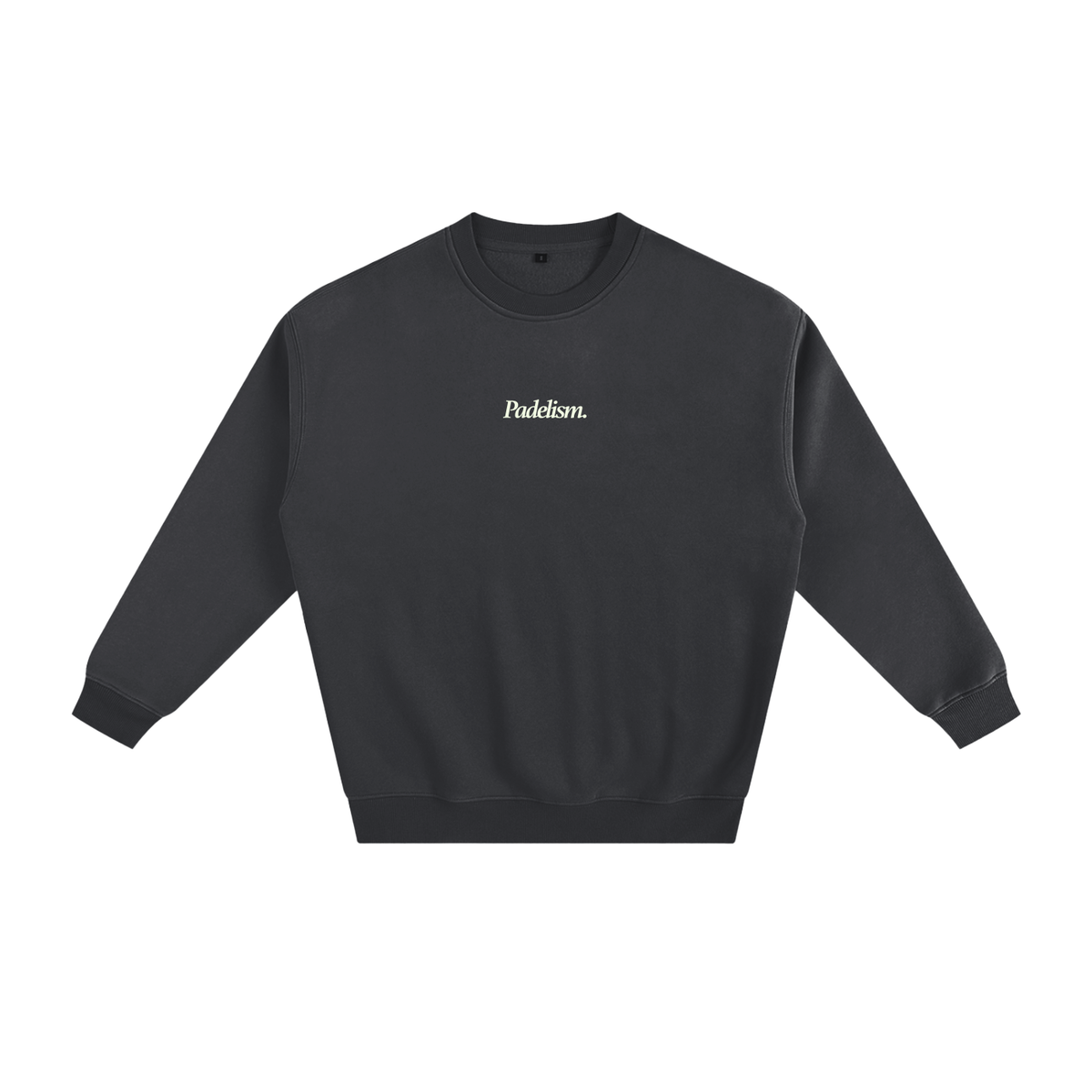 Padelism Mk1 - Sweatshirt in Dark Gray — heavyweight cotton-blend padel sweatshirt
