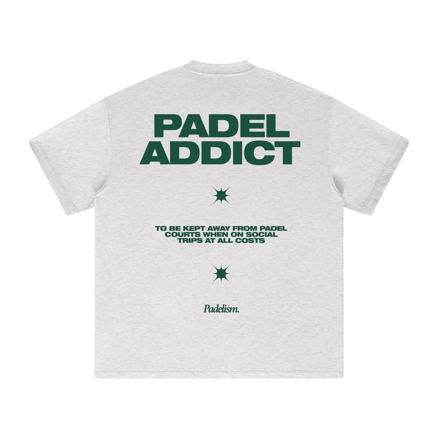 Padel Addict - Heavyweight T-Shirt — 100% cotton padel t-shirt designed in London