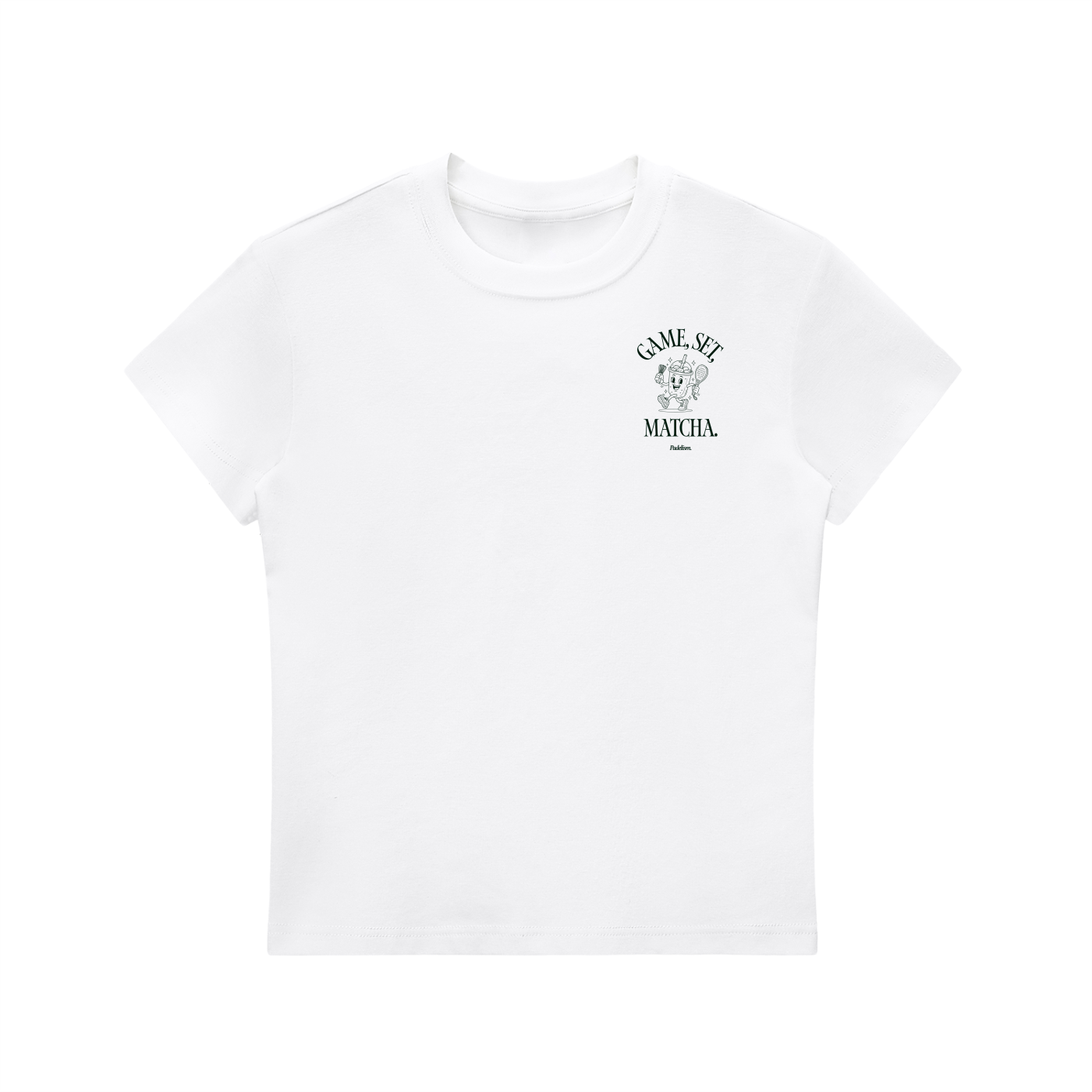 Game, Set, Matcha Crewneck T-Shirt - White
