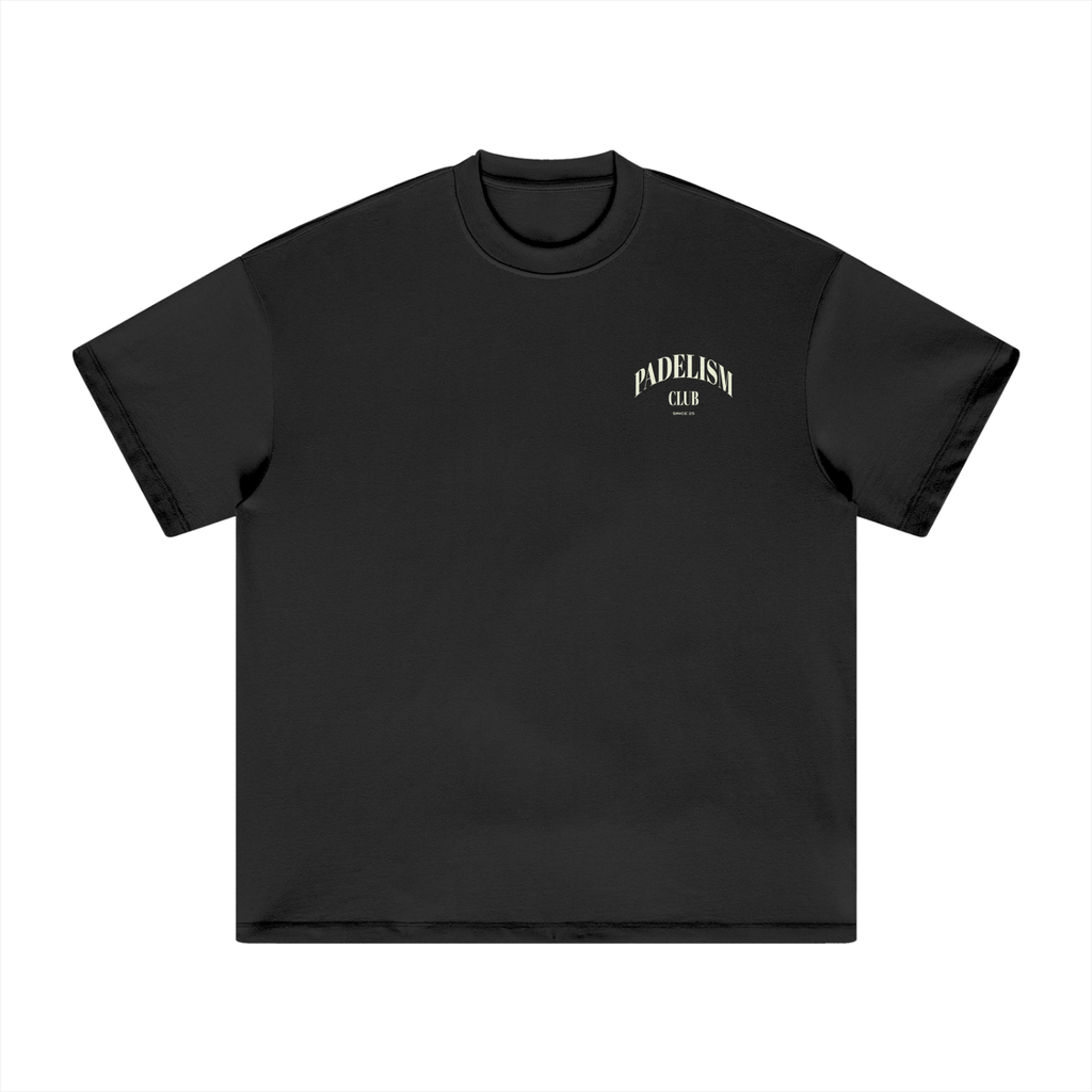 Padelism Club 25 - Heavyweight T-Shirt in Black — premium heavyweight padel t-shirt by Padelism