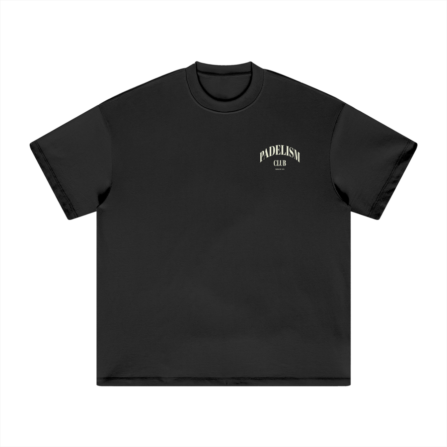 Padelism Club 25 - Heavyweight T-Shirt in Black — premium heavyweight padel t-shirt by Padelism