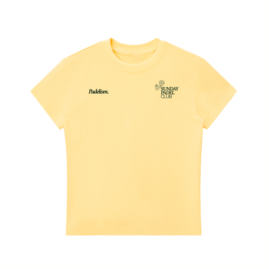 Sunday Padel Club Crewneck T-Shirt - Yellow