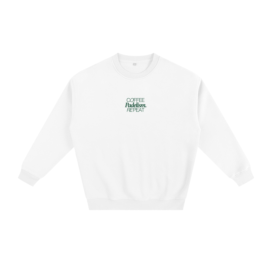 Coffee Padelism Repeat Sweatshirt — heavyweight cotton-blend padel sweatshirt