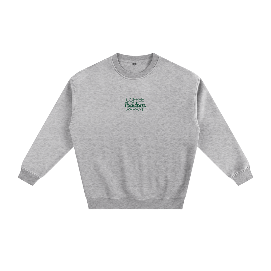 Coffee Padelism Repeat Sweatshirt — heavyweight cotton-blend padel sweatshirt