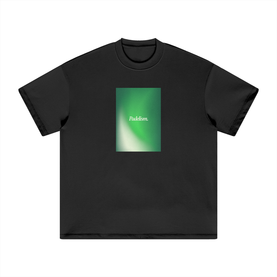 Gradient2 - Heavyweight T-Shirt in Black — premium heavyweight padel t-shirt by Padelism