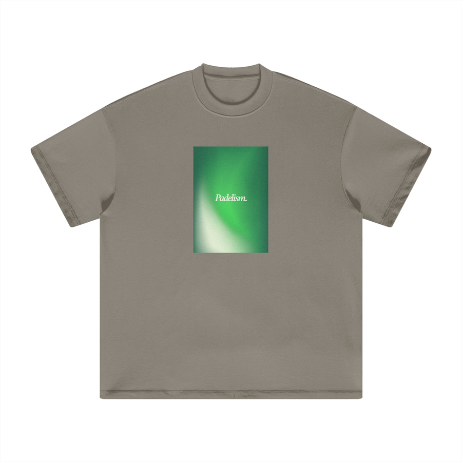 Gradient2 - Heavyweight T-Shirt in Gray Camel — 100% cotton padel t-shirt designed in London