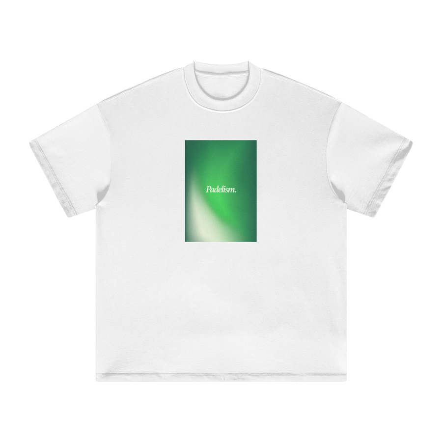 Gradient2 - Heavyweight T-Shirt in White — premium heavyweight padel t-shirt by Padelism