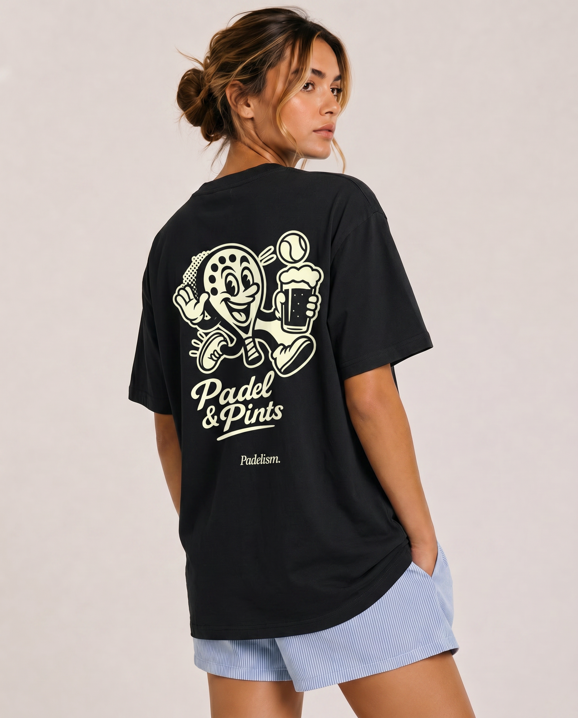 Padel & Pints Black Female Back