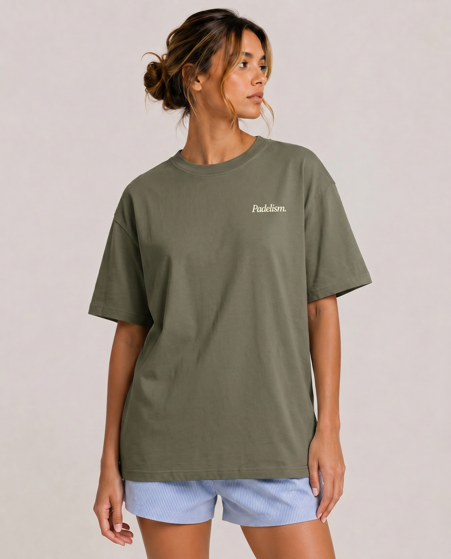 Padel & Pints Gray Green Female Front