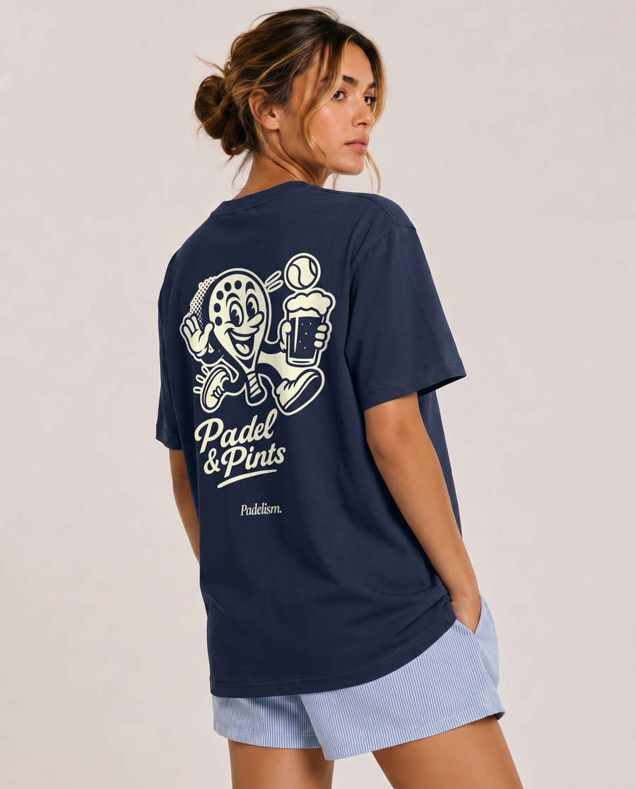 Padel & Pints Navy Female Back