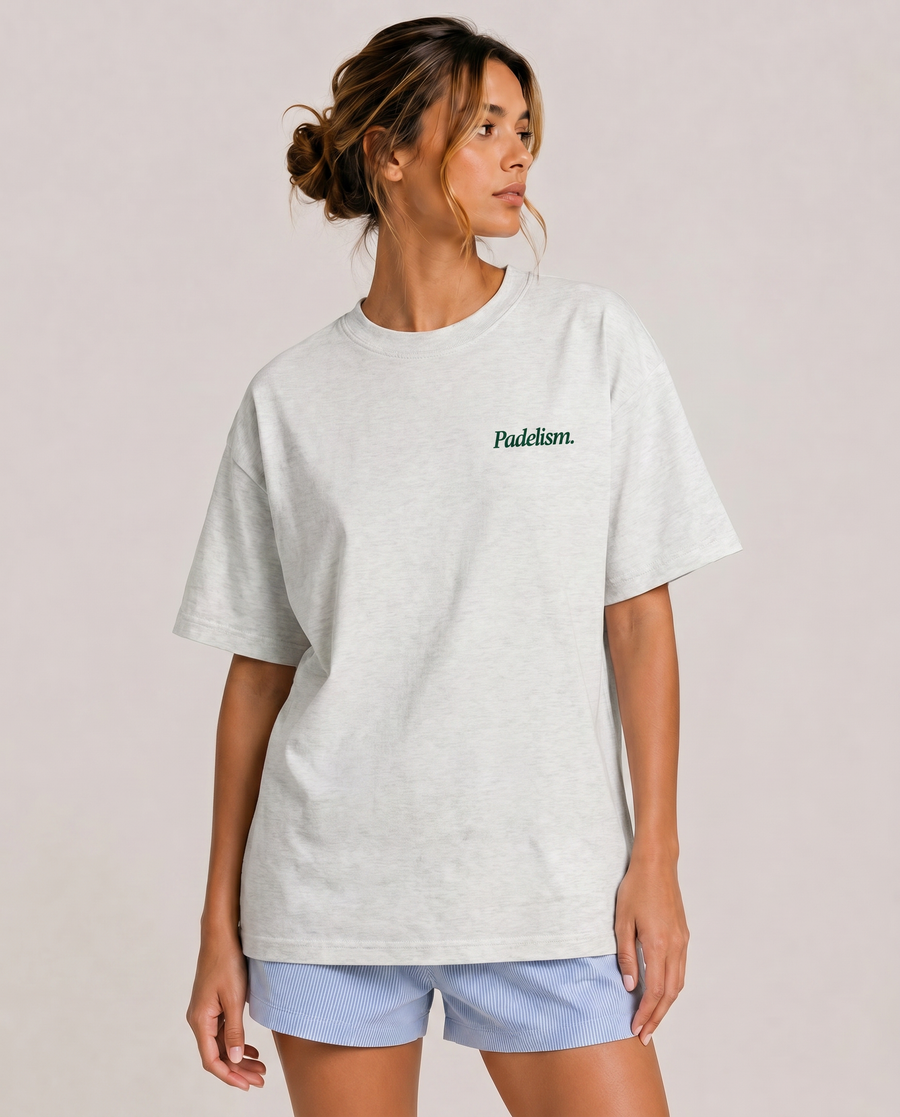 Padel & Pints Oat Gray Female Front