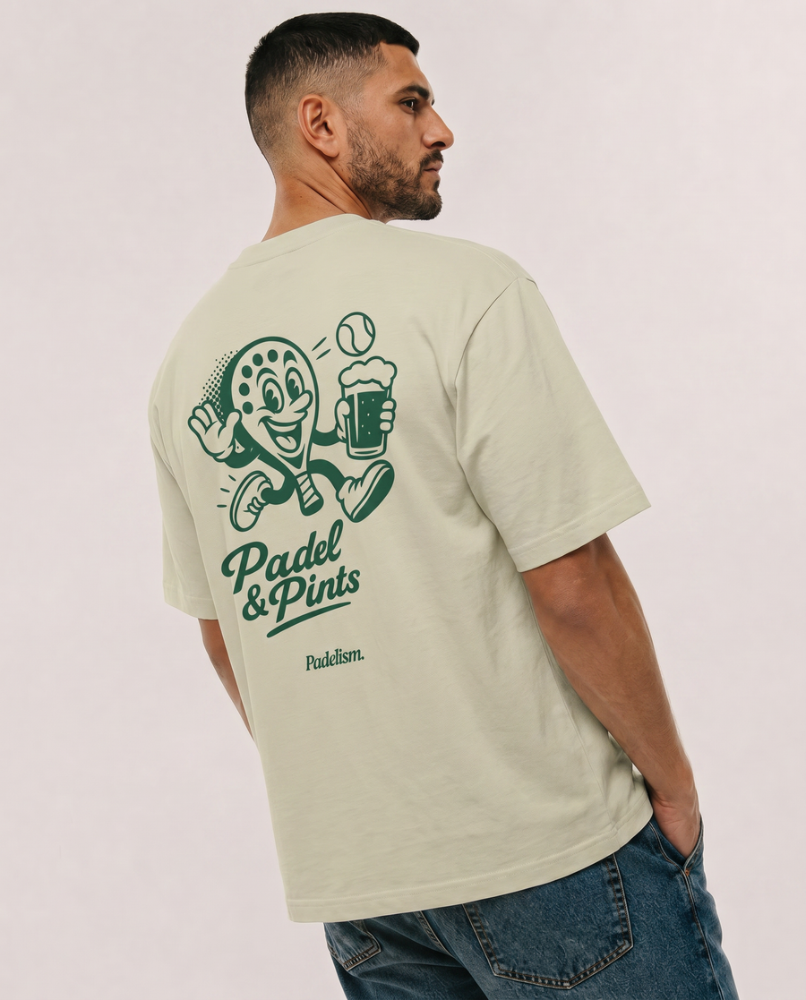 Padel & Pints Sand Color Male Back