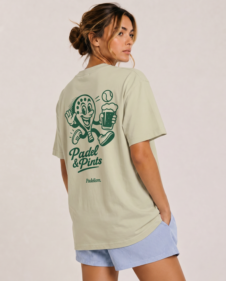 Padel & Pints Sand Color Female Back