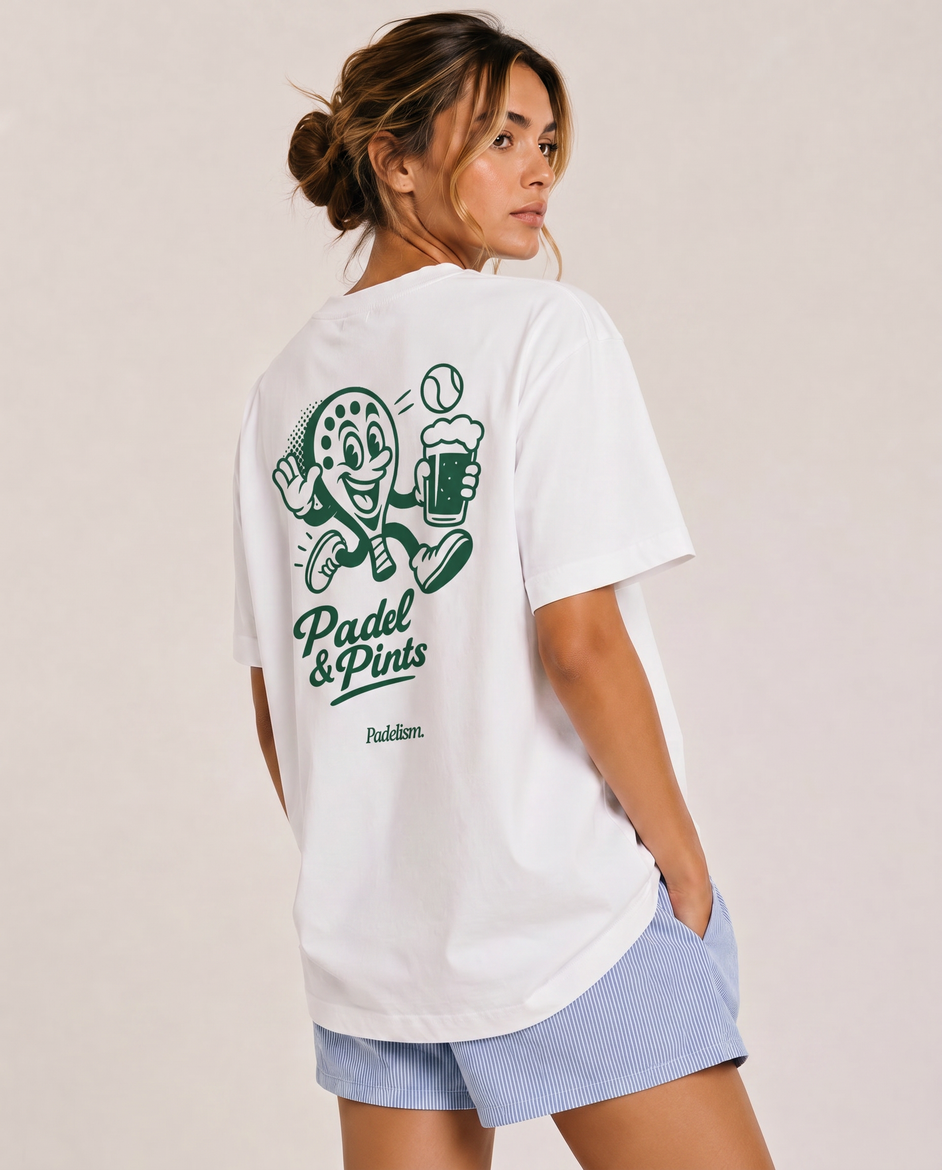 Padel & Pints White Female Back
