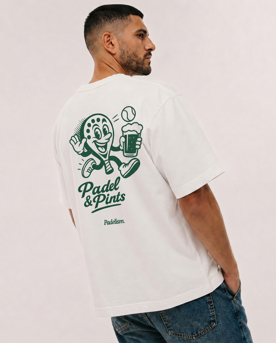 Padel & Pints White Male Back
