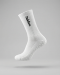 Padelism non-slip padel grip socks, white pair with logo
