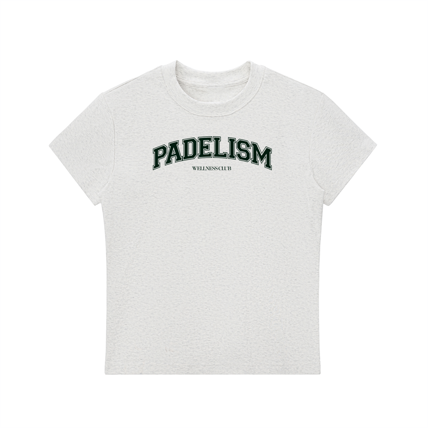 Padelism Wellness Club Crewneck T-Shirt - Flower Gray