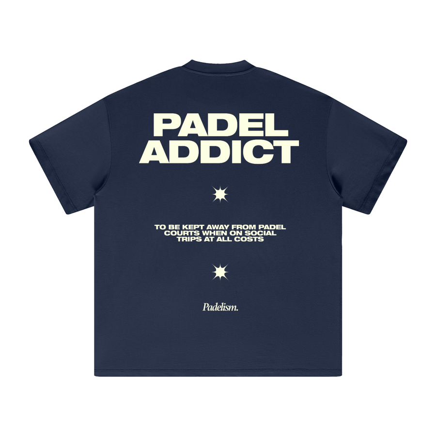 Padel Addict - Heavyweight T-Shirt — 100% cotton padel t-shirt designed in London