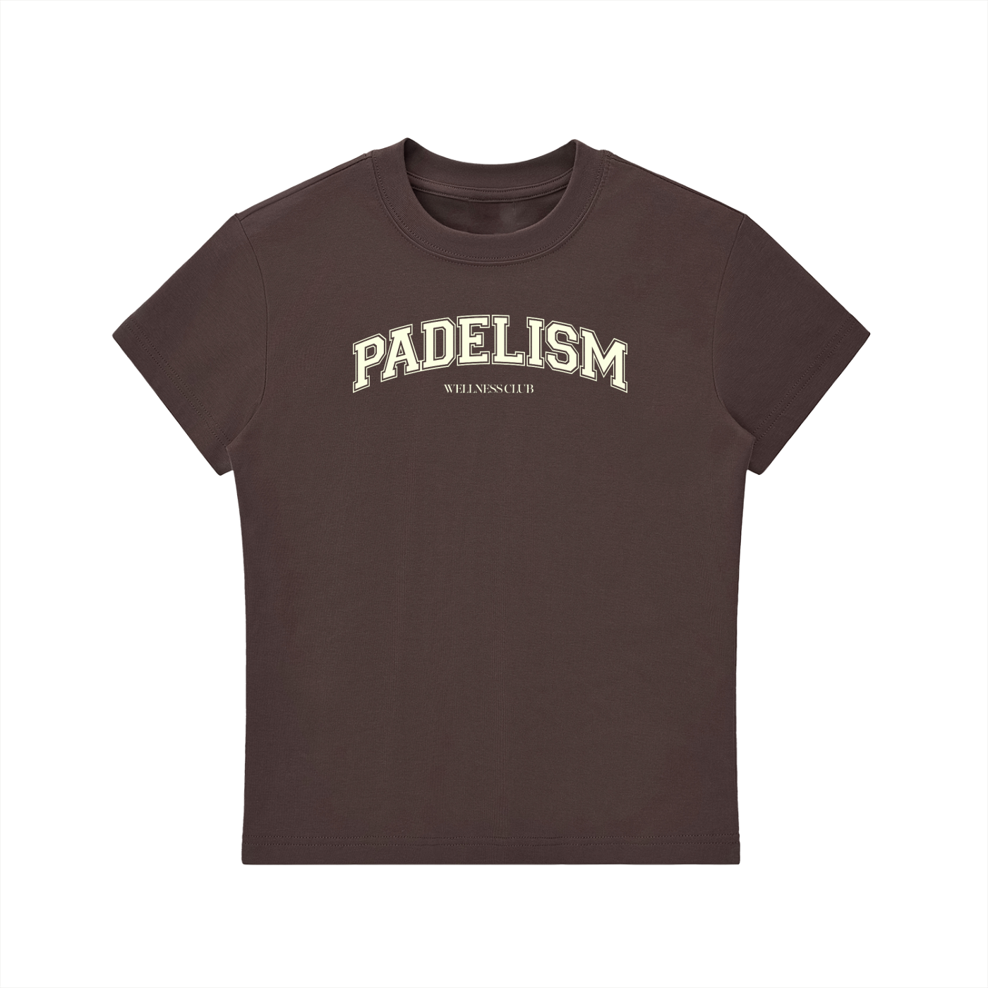 Padelism Wellness Club Crewneck T-Shirt - Brown