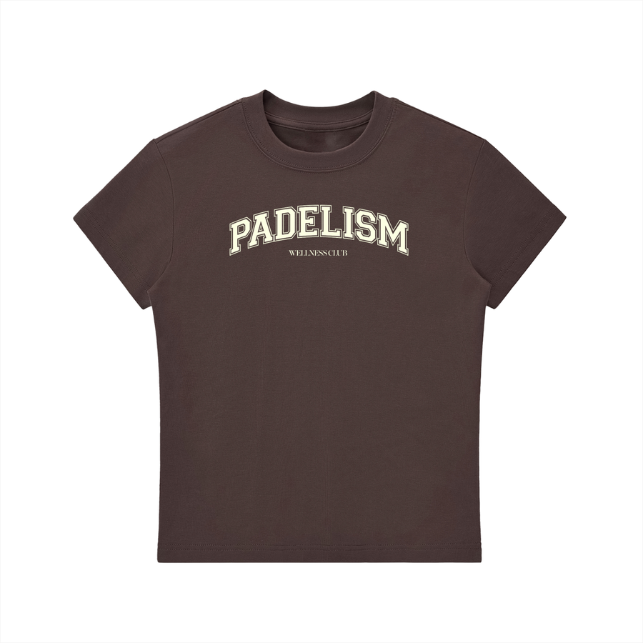 Padelism Wellness Club Crewneck T-Shirt - Brown