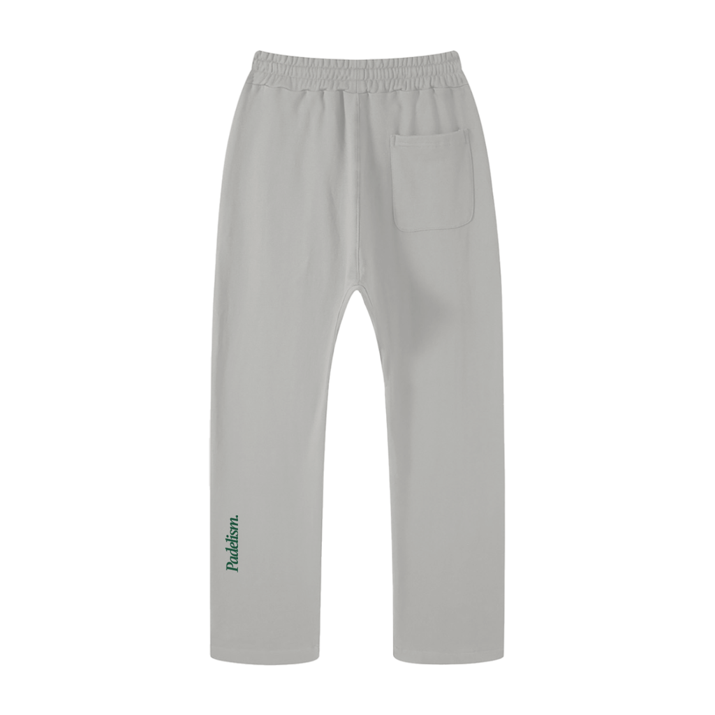 Padelism Straight Leg Pants in Light Gray, flat lay, premium padel trousers by Padelism