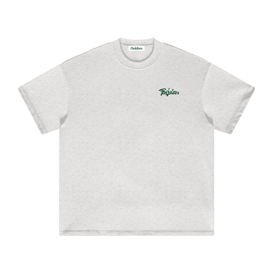Flow - Heavyweight T-Shirt in Oat Gray — 100% cotton padel t-shirt designed in London