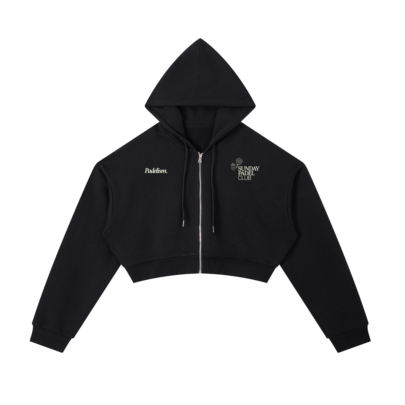 Sunday Padel Club Cropped Hoodie - Black
