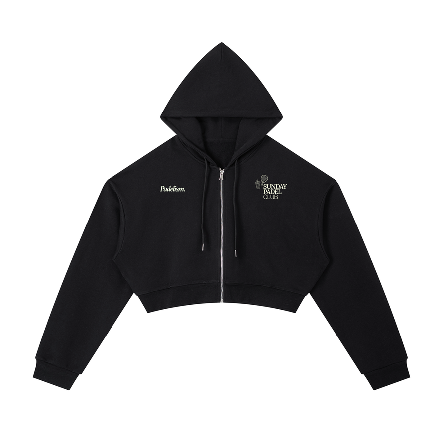 Sunday Padel Club Cropped Hoodie - Black