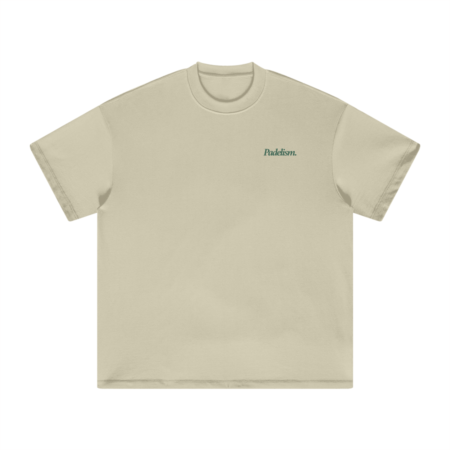 Espresso - Heavyweight T-Shirt in Sand Color — 100% cotton padel t-shirt designed in London