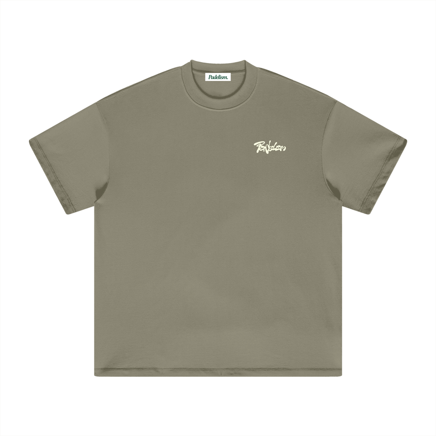 Vibe - Heavyweight T-Shirt in Gray Green — 100% cotton padel t-shirt designed in London