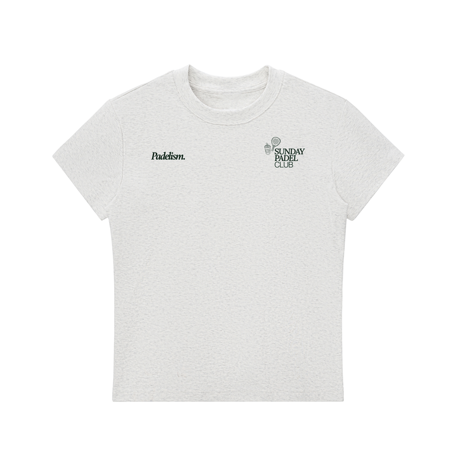 Sunday Padel Club Crewneck T-Shirt - Flower Gray