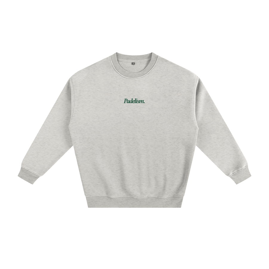 Sunday Padel Club Sweatshirt in Oat Gray — heavyweight cotton-blend padel sweatshirt