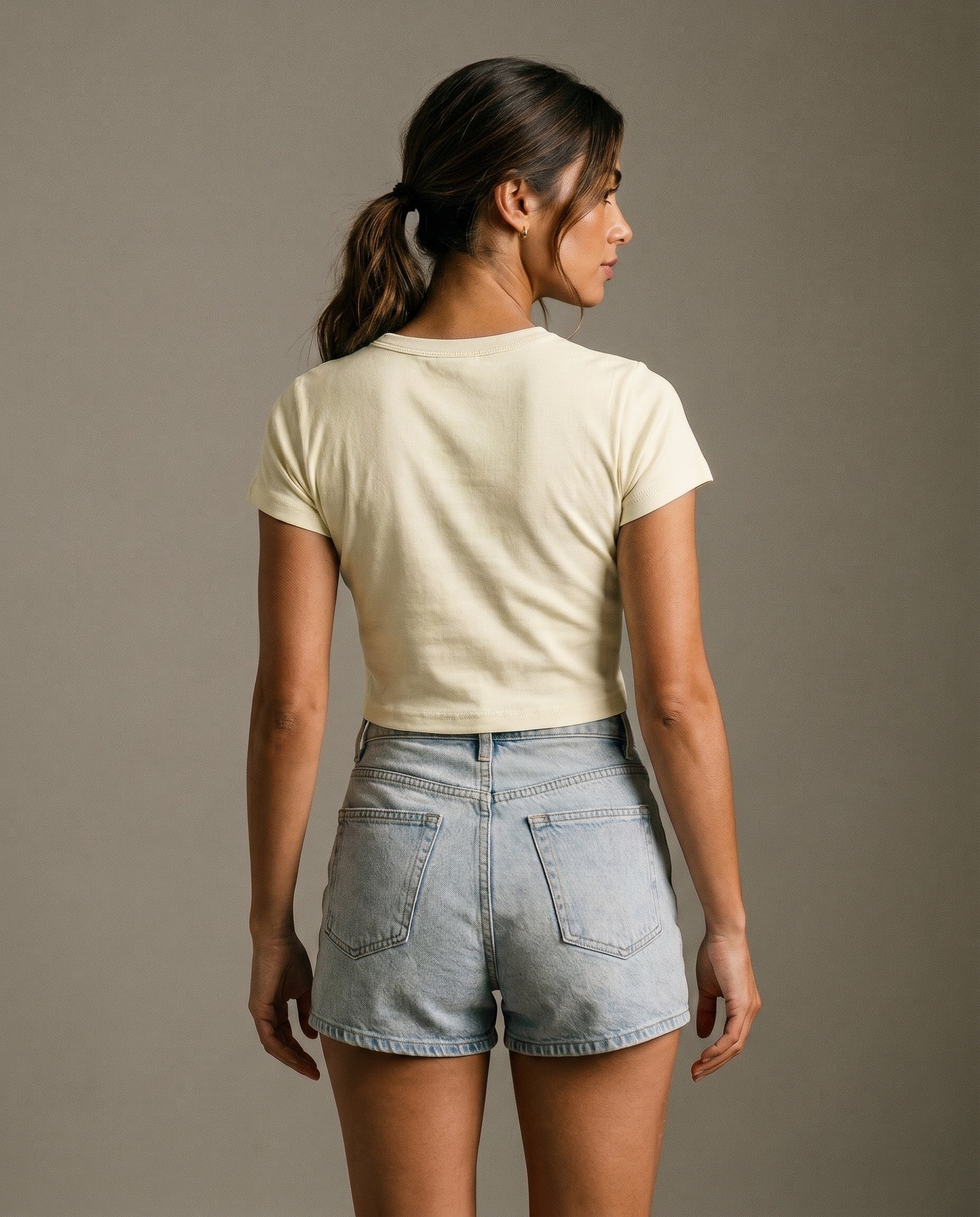 Cute and Competitive Cropped T-Shirt - Apricot