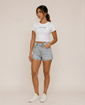 Cute and Competitive Cropped T-Shirt - White