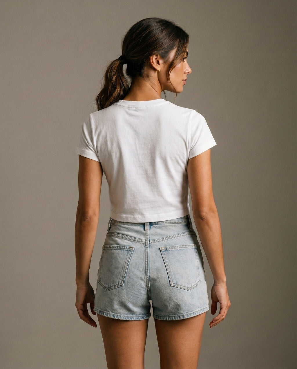 Cute and Competitive Cropped T-Shirt - White