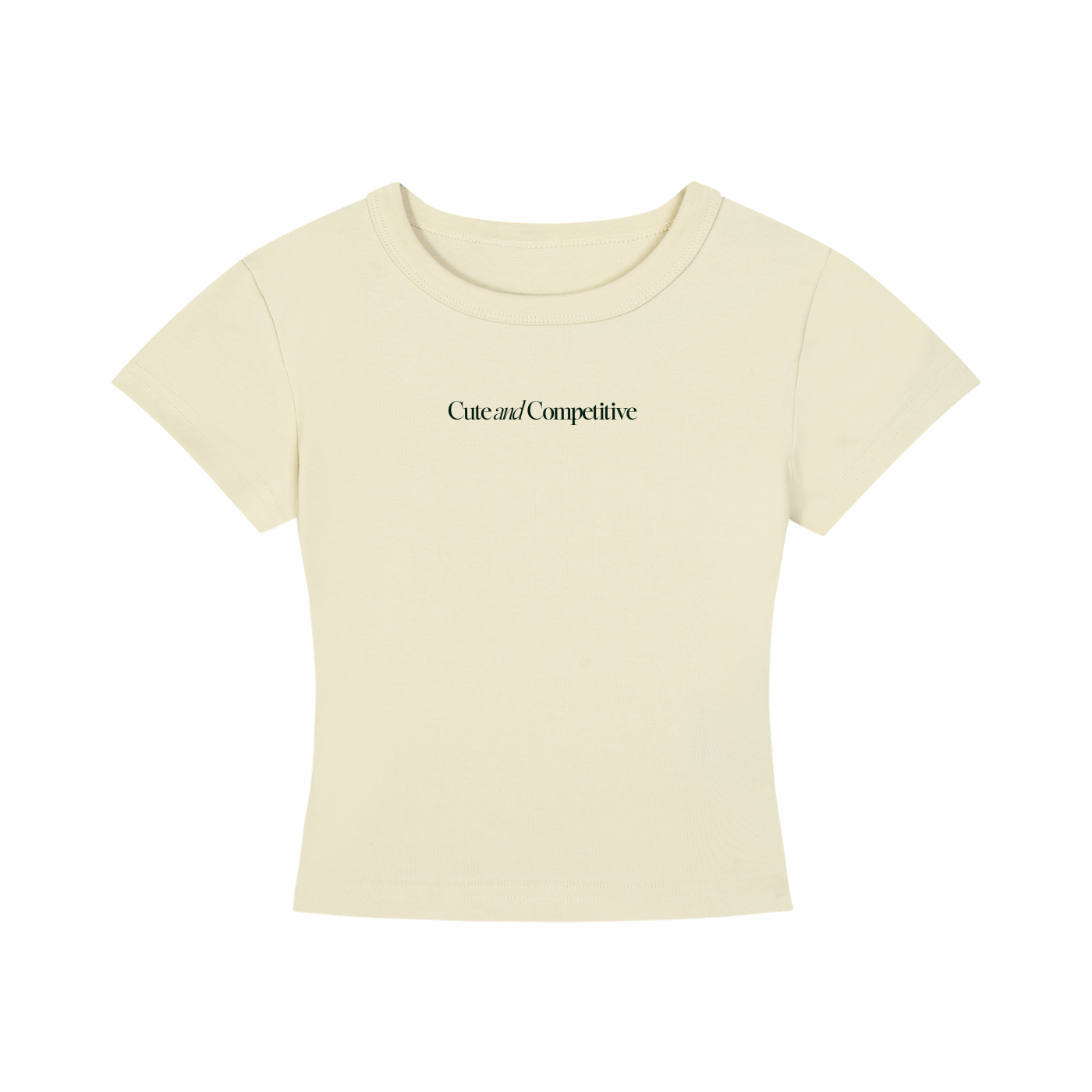 Cute and Competitive Cropped T-Shirt - Apricot