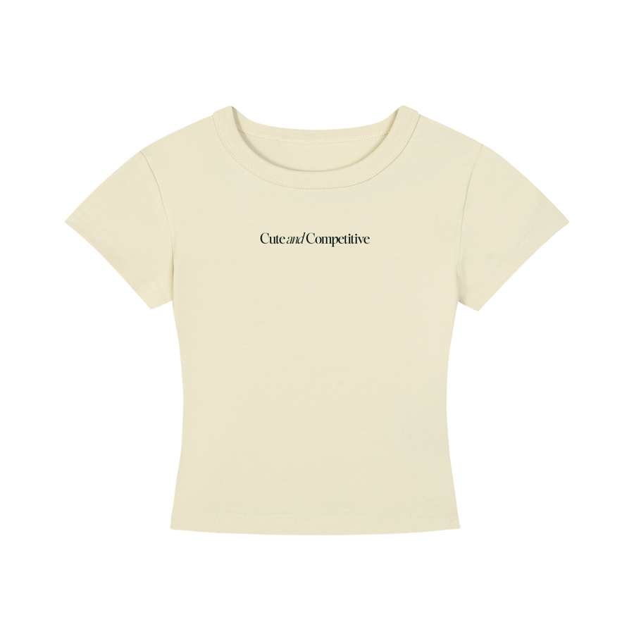 Cute and Competitive Cropped T-Shirt - Apricot