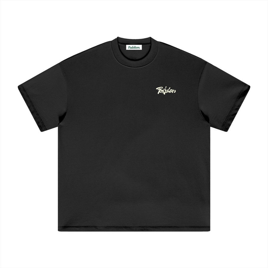 Vibe - Heavyweight T-Shirt in Black — 100% cotton padel t-shirt designed in London