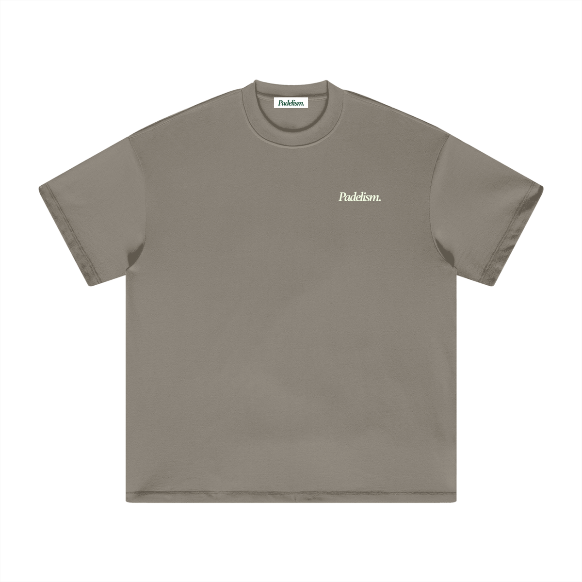 Sunday Padel Club - Heavyweight T-Shirt in Gray Camel, flat lay