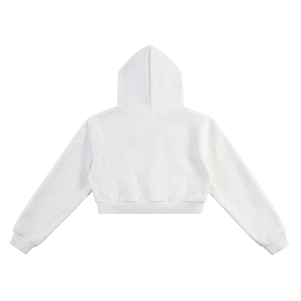 Padelism Wellness Club Cropped Hoodie - Flower Gray
