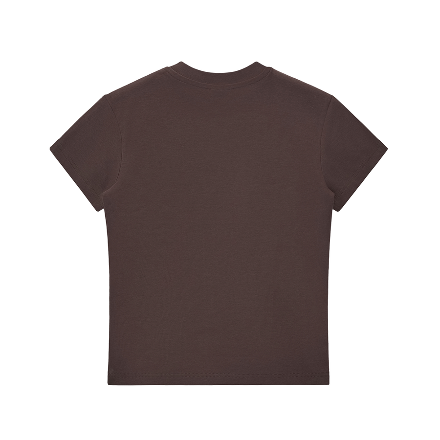 Padelism Wellness Club Crewneck T-Shirt - Brown