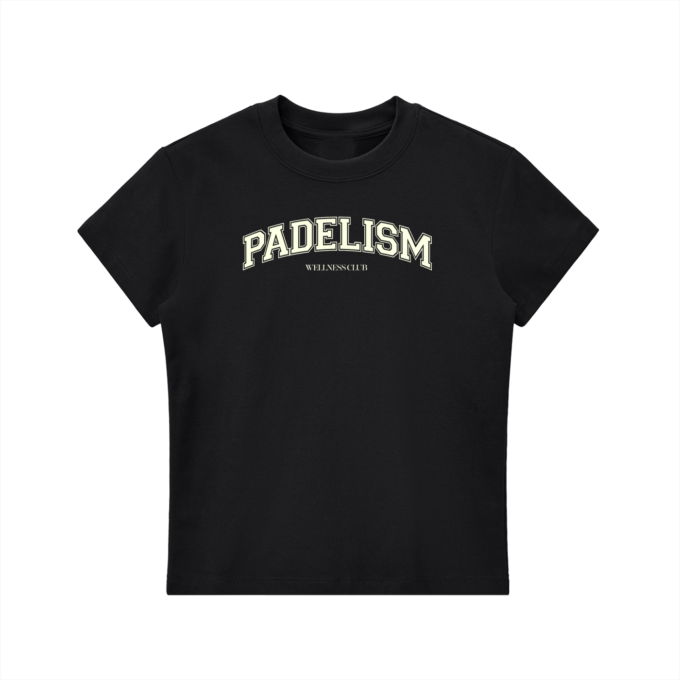 Padelism Wellness Club Crewneck T-Shirt - Black