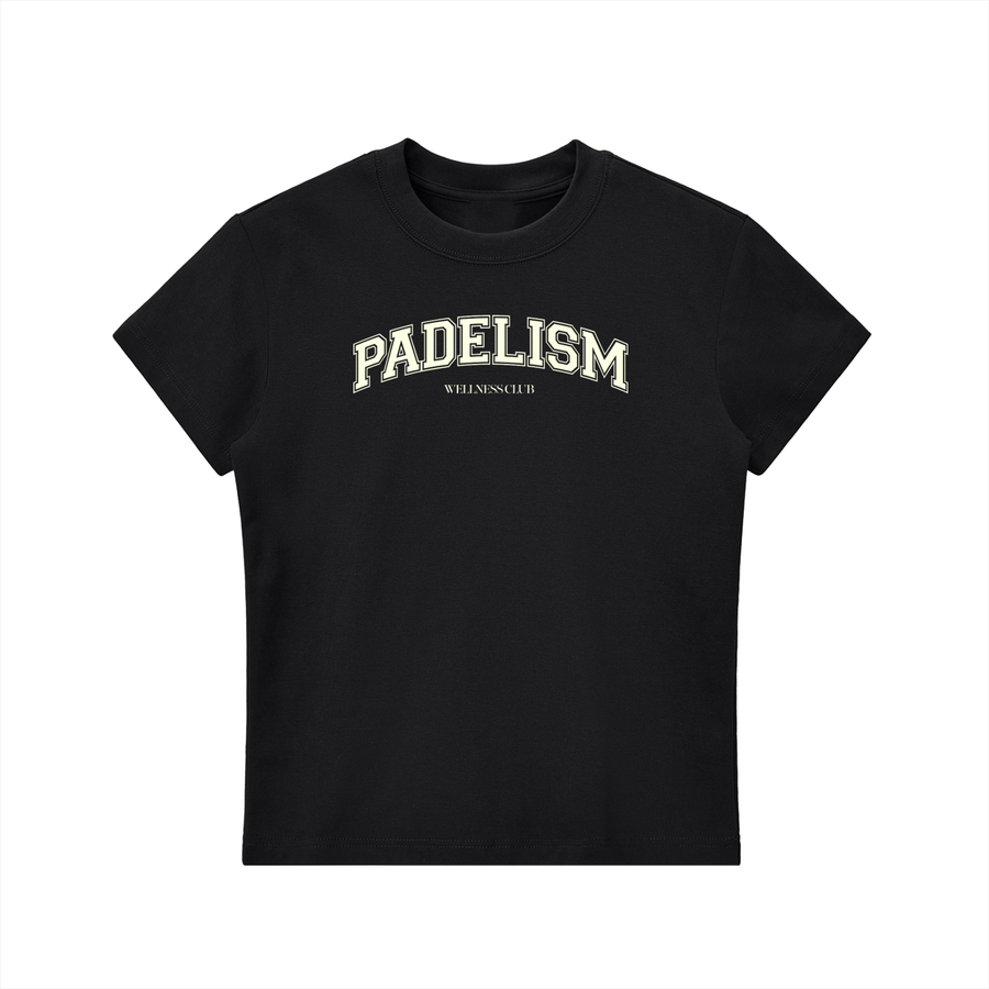Padelism Wellness Club Crewneck T-Shirt - Black
