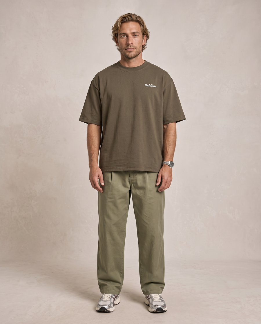 Focus Heavyweight T-shirt in Brown — male front