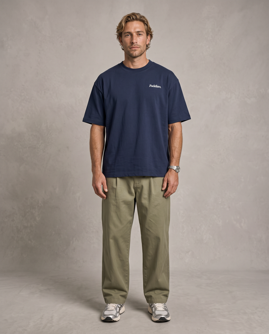 Focus Heavyweight T-shirt in Navy — male front