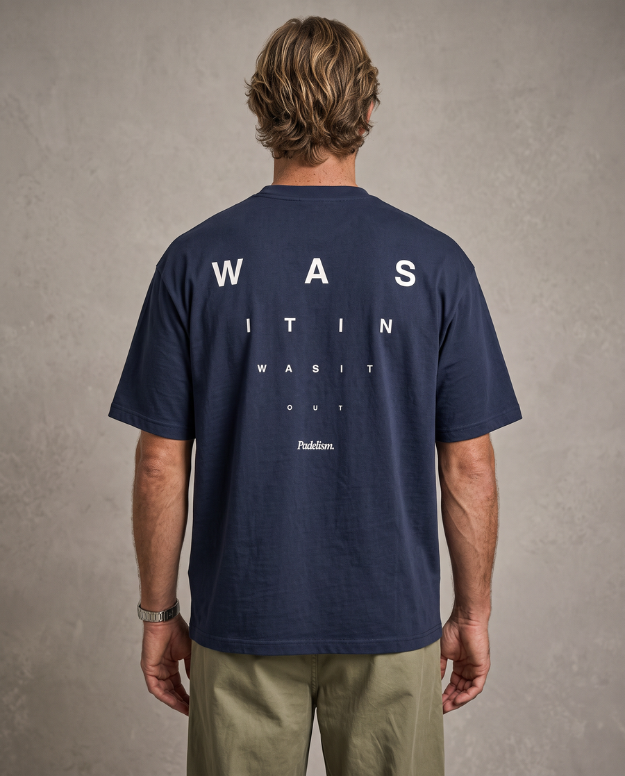 Focus Heavyweight T-shirt in Navy — male back print detail