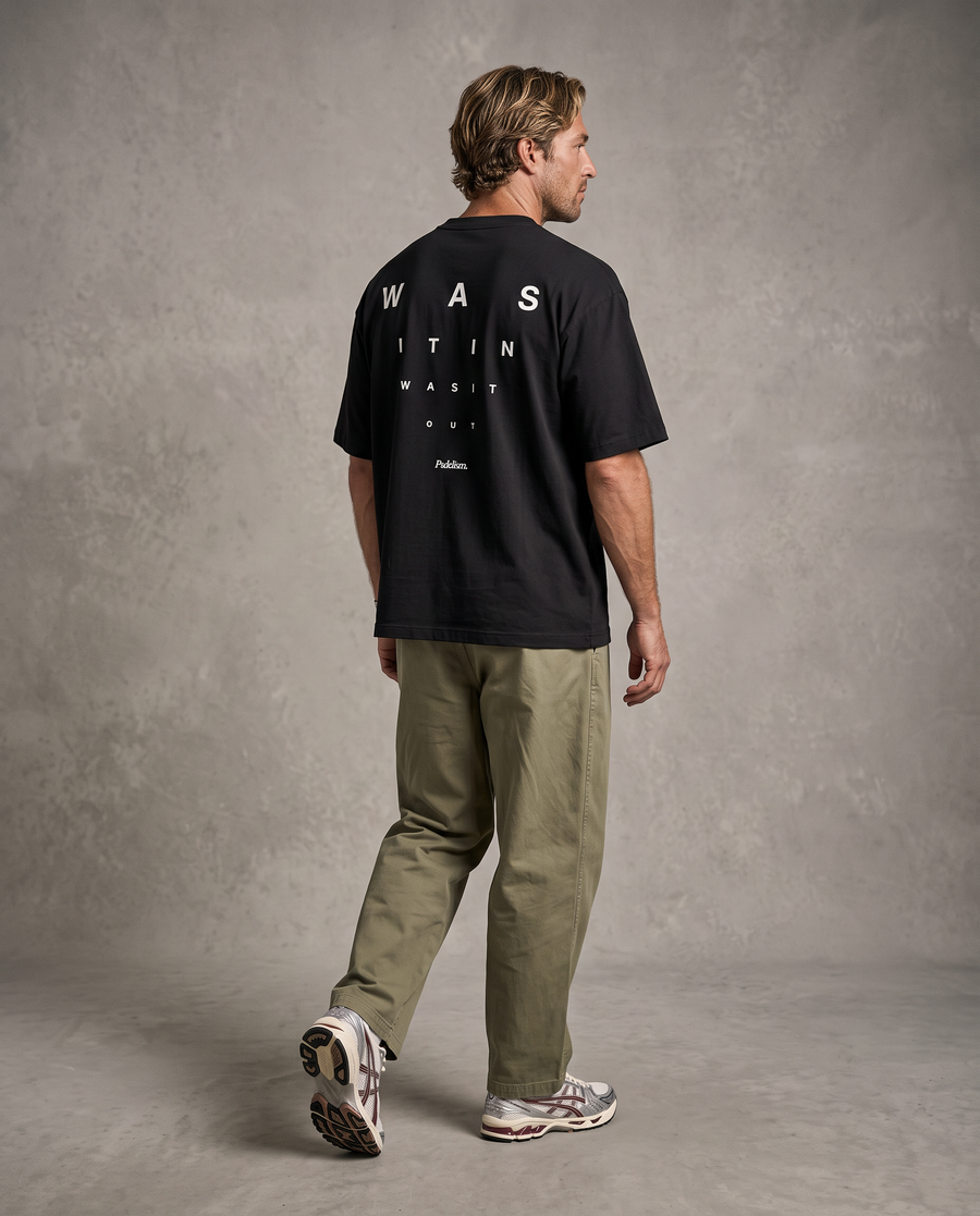 Focus Heavyweight T-shirt in Black — male back print