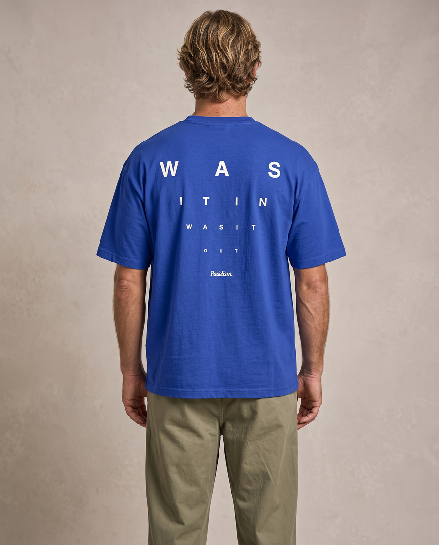 Focus Heavyweight T-shirt in Colorful Blue — male back print detail